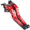 TREONK Set Leve Freno e Frizione in CNC Alluminio Regolabile per Moto GSXR 600 750 GSXR1000 GSX250R GSR600 GSR750 GSX-S750 250 VStrom DL650/V-STROM/XT SV650 SFV650 GLADIUS TL1000S