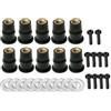 ELEKMPMGTD M5 M6 Moto Parabrezza Bulloni Parabrezza Viti Dado Fissaggio Per Y&amaha 10 / 30PCS Kit bulloni carenatura(30 pezzi M5)