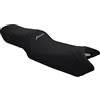 Moto Discovery Coprisella compatibile con Yamaha FZ6 Fazer 600 2004-2009 nero con cuciture nere e logo bianco