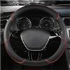 WEINUANXIN Per Fiat Per Panda Ⅲ 4×4 2011-2016-pr Coprivolante Per Auto Ultrasottile E Traspirante In Pelle E Fibra Di Carbonio Coprivolanti(BlackRed,O)