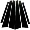 CGHUN 6 PZ Lucido Pilastro Montanti For BMW Serie 5 E60 E61 Berlina 04-10 Window Trim Copertura BC Colonna Sticker Pilastro B della portiera dell'auto