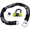 URBAN U75+10.120L Lucchetto antifurto Mini U 18 mm Alta Sicurezza Omologato SRA e Catena Fiocco 10 mm, 120cm