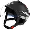 Generico Motorcycle Headgear, Double Visor Scooter Helmet Adult, 21.25x24.01 Inches Adjustable Fit Riding Gear & UV Block Design, Hard Shell Hat for Wife, Husband, Son, Family, Men, Friends
