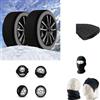 farbrothersonline COPPIA DI CALZE DA NEVE PER PNEUMATICI 255/40 R21 CERCHIO 21 MISURA XL CALZA DA NEVE OMOLOGATA DISPOSITIVO SICUREZZA STRADALE PER AUTO, SUV, 4X4,FURGONI,CAMPER ANTI-SLITTAMENTO SU GHIACCIO,NEVE
