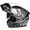 STRTG Casco Modulare Moto Bluetooth, Doppio Casco Modulare con Visiera Parasole Integrale Casco Certificato DOT Sistema di Comunicazione Interfono Integrato Radio FM Mp3 Integrato E,XXL63-64cm