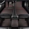 NYMCAR su misuraTappetini per auto compatibili con Mercedes Benz A,B,C,E,S,R,M,V,-Classe GL, GLA, GLB, GLC, GLE, GLK,GLS CLA,CLK,CLS,SLK,SL,SLC,EQA,EQB,EQC,EQE,EQS (Strisce Nero rosso)