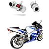 DOMINATOR GSXR 750 K1-K5 Marmitta Racing GP I Bolt-on Exhaust Terminale di Scarico Silenziatore 2001 2002 2003 2004 2005