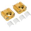Tomotato 1 Paio di Riser per Manubrio, 22mm / 28mm Morsetti per Montaggio su Manubrio Per Moto Universale in Lega di Alluminio CNC(Oro)