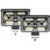 IMAWUHM Faro Fanale Anteriore Barra Luminosa A LED Da 4 Pollici Per Auto Faretto Giallo Bianco Fuoristrada Luce Da Lavoro Per Camion Trattore 4X4 Barca Faro Fendinebbia 12v 24v(2 pezzi)