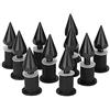 Tomotato 10 Pezzi M5 Bullone per Parabrezza Moto, Viti Universali della Carenatura del Motociclo Bulloni di Alluminio del Picco dello Schermo del Vento per Motociclette Scooter(Nero)
