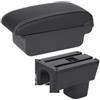 BHGMGEBLV Bracciolos centrales Per SUZUKI Per Swift 2005-2025 Bracciolo Box Auto Portaoggetti Per Rinforzato Dettagli Interni Elevati Bracciolo centrale per auto(C Black white NoUSB)