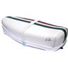 DIEFFE SELLA SELLINO PER VESPA 50 125 ET3, PRIMAVERA 125, 50 SPECIAL, 50 ELESTAR, 50R, 50L, 50N VINTAGE BIANCA DIEFFE P0040FTB CON LEVETTA E FASCIA TRICOLORE