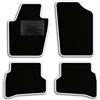 QUEMAR Tappetini Auto compatibili con Polo V 2009-2017 (6R - 6C) / Kit Tappeti Moquette e Gomma su Misura (Set 2 Anteriori + 2 Posteriori) / Ricami e Colori Personalizzati (0 Ricami, Bordo Bianco)