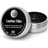 The Scratch Doctor - Stucco per pelle, riempitivo per riparazioni, riempie buchi, crepe, graffi e segni su mobili in pelle, sedili auto, scarpe e borse (Nero, 50ml)