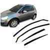 J&J AUTOMOTIVE HEKO Deflettori per Fiat Sedici 5-Porte Berlina 2006-2014 | 4 deflettori HEKO per Fiat Sedici 5-Porte Berlina, PMMA 3 mm, fumé, canale del finestrino.