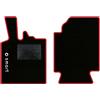 QUEMAR Tappetini Auto compatibili con Smart Fortwo W451 2007-2014 / Kit Tappeti in Moquette e Gomma su Misura (Set 2 Anteriori) / Ricami e Colori Personalizzati (1 Logo+Ricamo, Bordo Rosso)