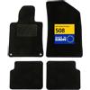 DBS - Tappetini auto - su misura per 508/508 SW (2010-2018) - con clip di fissaggio - Tappetini antiscivolo per auto - 4 pezzi