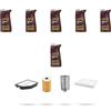 HOFFCAR Kit tagliando 4 FILTRI e 6L OLIO M compatibile con Kia Carens IV 1.7 Crdi 85kw dal 2013