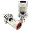 REPYL 1 PZ H4 LED Del Faro Del Motociclo Ba20d HS1 H6 Scooter Moto Faro Lampadina DRL Accessori 12 V Bianco Blu/Rosso Angelo occhio (Color : Blue, Size : H4)