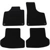 J&J AUTOMOTIVE Tappetini in Tessuto per Audi A3 8P 2003-2012, Set da 4 Pezzi Anteriori e Posteriori, di Velluto su Misura, Antiscivolo, Colore Nero