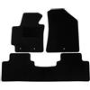Car Mat Co Tappetini Tessuto con Granulato di Gomma, Nero, Specifici per Kia Soul II PS 2013-2018, 3 Pezzi