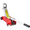 HOMCOM Cric Idraulico con Sollevamento 12-30cm Capacità 2 Tonnellate Rosso | Cric per Auto in Acciaio Rinforzato