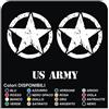 Grafic ADESIVI STELLA MILITARE US ARMY per serbatoio moto custom americane (BIANCO)