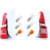 Generico COPPIA Fanale FANALINI Stop Gruppo Ottico Posteriori Corpo Nero DX -SX lato Guida e Passeggeri Completo di Lampade Specifici per Panda modello 169 prodotte dal 2003 al 2011-504100-504110