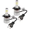 Sun3Drucker 16000LM Max 200W (2 Bulbs) CREE LED Car Headlight H4 Halogen Lamp Bulb Built-in Cooling Fan 6500K White