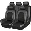 VENYAA Auto Set Coprisedili per VW T-Cross T-ROC T-ROC Sport Caravelle Sharan 2000-2023 2024, 9 Pezzi Pelle Traspirante Impermeabile Coprisedili Auto Protezioni Sedile Accessori,Grey