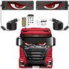 Homesally 2pcs 92mmx374mm,Occhi a LED per Camion e Auto, Grande Display Flessibile Programmabile, Colorful Eye Lamp Soft Screen for Car Window, Luce per Occhi Colorata LED Dinamici