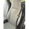 Top Car Athens || Rhombus || 2 coprisedili per auto di lusso | Ecopelle e sintetiche | 100% su misura | Compatibile con Smart ForTwo | Colore grigio (compatibile con Smart ForTwo (450))