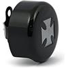 GENERICO Cover Copertura Nera Croce Maltese X Clacson Moto Compatibile Con Harley Davidson 93-24 Softail Dyna Touring Sportster - Compatibile Con Harley Davidson
