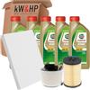 kW&HP KIT TAGLIANDO 3 FILTRI + 5 LITRI OLIO MOTORE ORIGINALE 5W-30 COMPATIBILE CON A4 A5 2.0 TDI