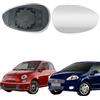 TUTTO PER QUATTRO Vetro Specchietto Per Fiat 500 (312) 2007-, Linea (323) 2007-, Punto (199) 2012-, Punto Evo (199) 2009-, Grande Punto (199) 2005-2012, TUTTO PER QUATTRO (Destro Non Termico)