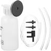BELLIFFY Kit Spurgo Freni Auto Bottiglia Magnetica e Tubo, Bianco | Set da 1 Pezzo, Plastico Resistente All'olio, Adattatore Incluso, per Car e Atv, Capacità Compatta
