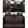 NOBQUA Coprisedili Auto in Pelle - Fodere Sedili Auto di Lusso Universali - Copri Sedili Impermeabili e Eleganti per Tutti i Veicoli