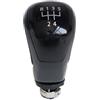 Hguvsjd Pomello Del Cambio Per VW Per Caddy Per Polo Per Tiguan Per Taigo Per T-Roc Per Tarraco 2022 2023 2024 Pomello del cambio da 12 mm Leva del cambio a 5 o 6 velocità Pomello Leva(Black 5 speed)