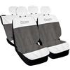 Rebeca Shop COPRISEDILI PER AUTO COMPATIBILI CON 500 MADE IN ITALY SET IN VARI COLORI (Bianco/Jeans Nero)