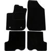 J&J AUTOMOTIVE Tappetini in Tessuto per Dacia Sandero Stepway 2012-2020, Set da 4 Pezzi Anteriori e Posteriori, di Velluto su Misura, Antiscivolo, Colore Nero