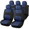 Auto Accessori Lupex A20 Coprisedili Per Auto Universali Blu Nero | Modello Trapuntato | Set Fodere Anteriori e Posteriori | Zip | Copri-Sedile Interni