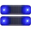 EONANT 2Pack di luci di avviso solari, Striscia di luce di sicurezza LED solare impermeabile Mini, luce di sicurezza di emergenza Mini per auto, bicicletta, moto (Blu)