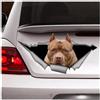ROPEME Adesivo per Auto 22 Cm (8,6 Pollici) Pitbull Americano Marrone, Adesivo per Auto, Adesivo in Vinile, Adesivo per Animali Domestici, Adesivo per Cane, Adesivo Pitbull(Hg1Fs13402)