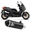 MOTOTOPGUN arrow 53518ann+53065mi, terminale e raccordo, impianto semi-completo omologato open urban alluminio nero nero, compatibile con moto yamaha xmax x-max 250 2009 2010 2011 2012 2013 2014 mototopgun