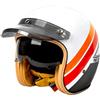 WZGGTEAM Mezzo Casco da Moto, 3/4 Casco Jet Vintage Aperto per Uomini e Donne Adulti, Casco Demi-Jet Omologato ECE con Occhiali con Visiera