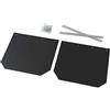 Generic Coppia Paraspruzzi Camion Furgoni in PVC Nero Neutro Universale 53 x 37 completo di aste e bulloni fisaggio