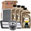 kW&HP KIT TAGLIANDO 3 FILTRI + 4 LITRI OLIO MOTORE ORIGINALE QUARTZ 9000 5W40 PER i10 II 1.0 49KW 67CV