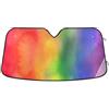 RPLIFE Parasole per parabrezza auto, dipinto a mano, colorato arcobaleno, set pieghevole per parabrezza auto, parasole per parabrezza anteriore, visiera parasole per parabrezza (M)