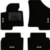QUEMAR Tappetini Auto per Hyundai ix35 2009-2015, Bordo Nero, 4 Ricami