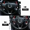 AUTO-spro Cornice decorativa per volante auto, in ABS, 1 pezzo, per benz C E GLC CLA GLA Classe W205 W213 X253 C117 X156 2015-2018 (nero)